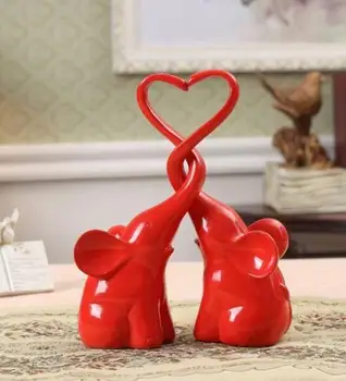 

Polyresin Elephant Couple Sculpture | Heart Shaped Sculpture, Lover Statue, Wedding and Home Souvenir Decoration Crafts
