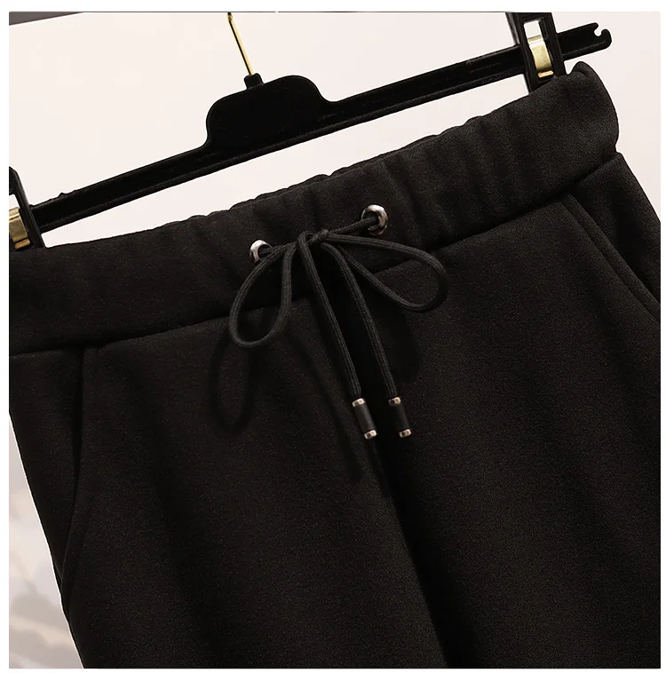 New Autumn Winter Warm Pants Women Fashion Thickening Casual Ladies' Pants Korean Harem High Waist Trousers Plus Size 5XL