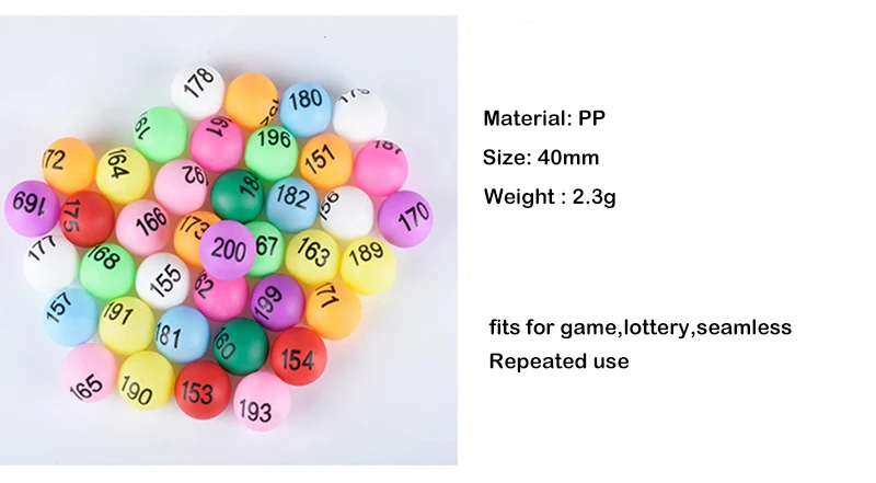 Одна упаковка цветных мячей для пинг-понга 40 мм 2,3 г развлекательная лотерея смешанные цвета для рекламы игр и активности