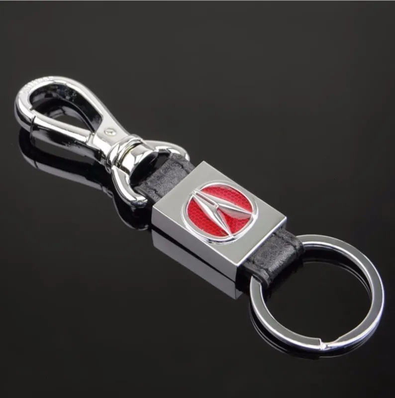 

High-grade New Acura Car Keychain Various Automobile Brand Key Chain Ring 4s Shop Small Gift Metal Leather Synthesis Low Price