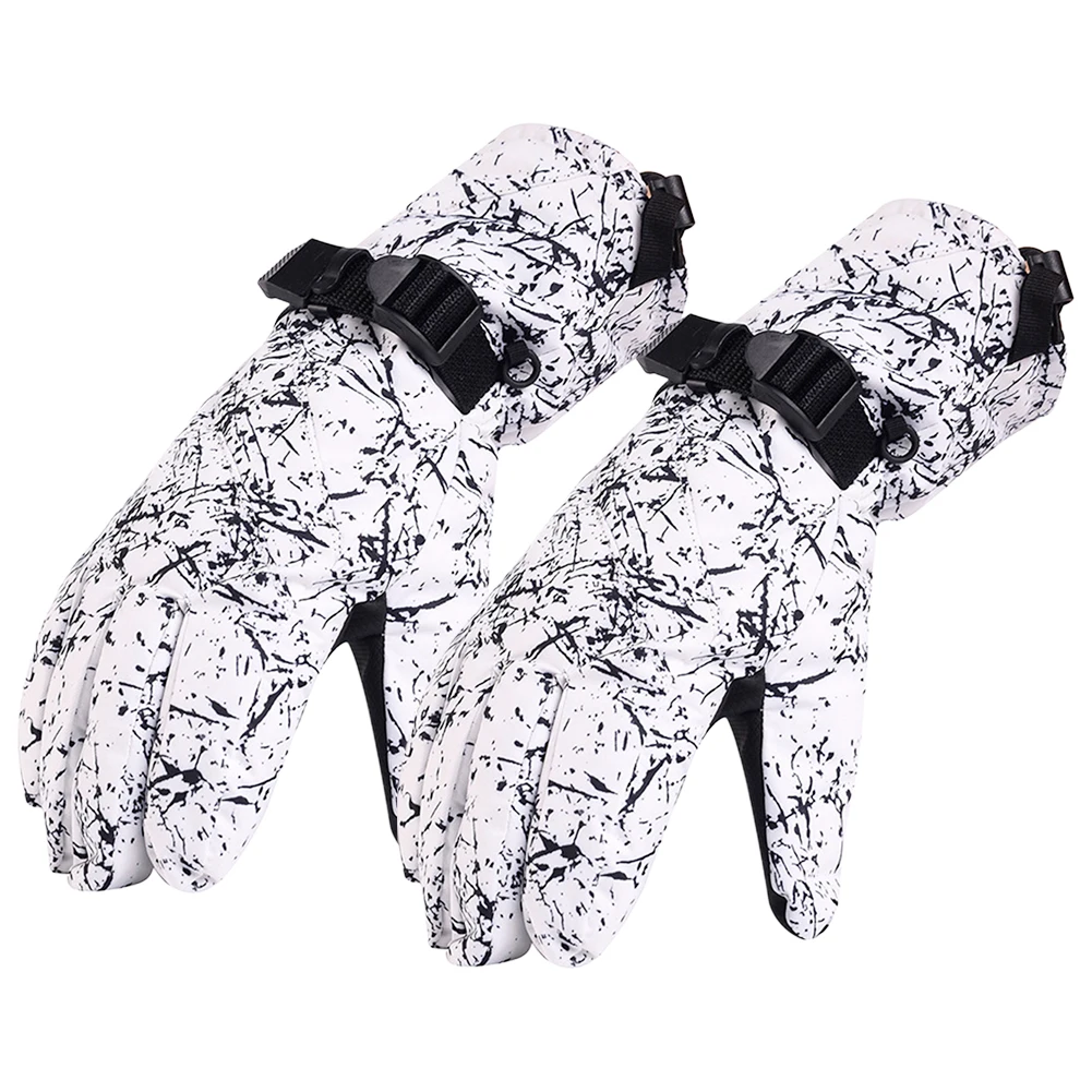 1 пара Велоспорт Пеший Туризм анти одежда для холодной зимы теплые Водонепроницаемый ветрозащитный печатных дышащий утолщенной Для женщин Лыжный спорт перчатки для спорта на открытом воздухе