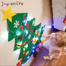 1 Набор 3D войлочная Рождественская елка с 2 м светодиодный светильник Рождественский подарок на год Navidad Natal для детей рождественские украшения для дома