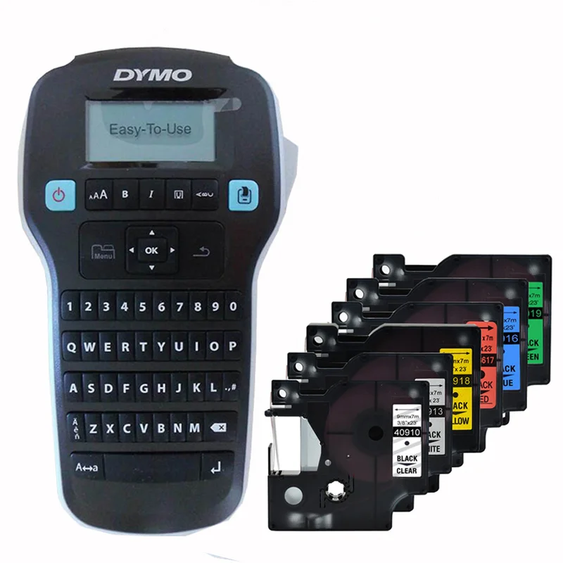 Dymo LM160 Label Printers for Dymo D1 6/9/12mm Label Ribbon Cassette Plus 40910 40913 40916 40917 40918 40919 Lable Ribbons