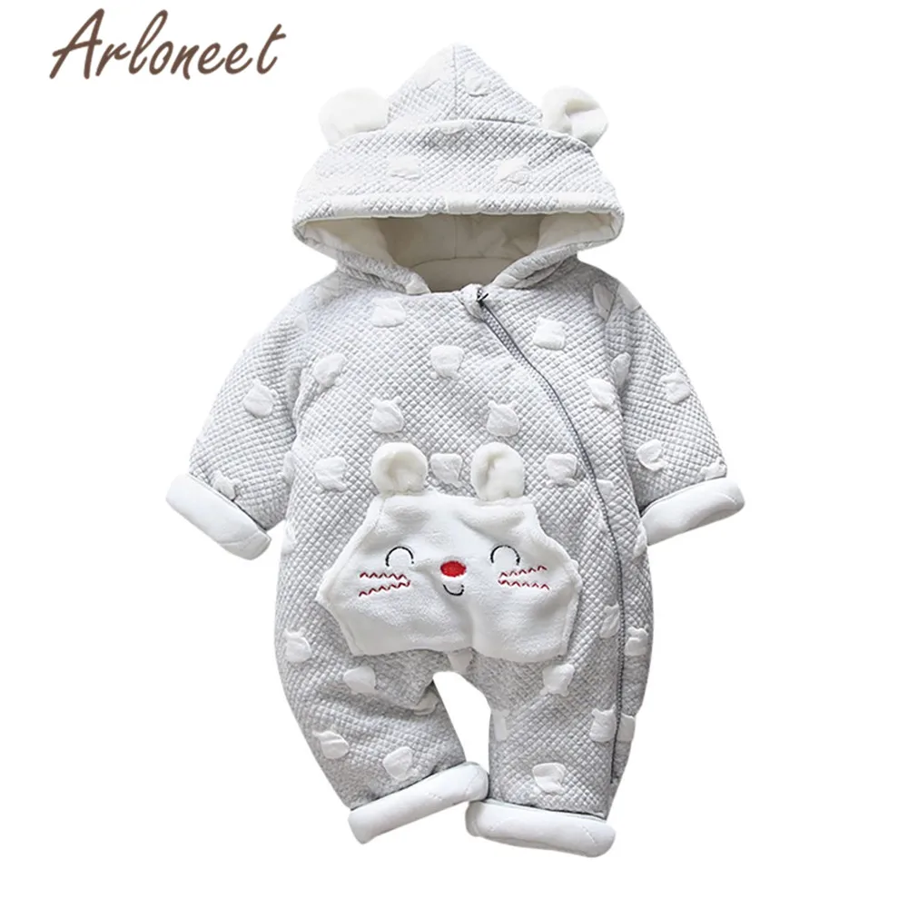 ARLONEET/пальто с героями мультфильмов; Комбинезон для маленьких мальчиков; Зимний комбинезон на молнии с карманами и кроликом для маленьких девочек; комбинезон; пальто с капюшоном; Детский комбинезон; Bebe Menina