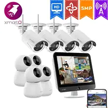 

[All in One] XMARTO HD 1296p/1080P Wireless Security Camera System (8CH 5MP NVR, 3MP WiFi Cameras, Hard Disk & Cloud Storage)