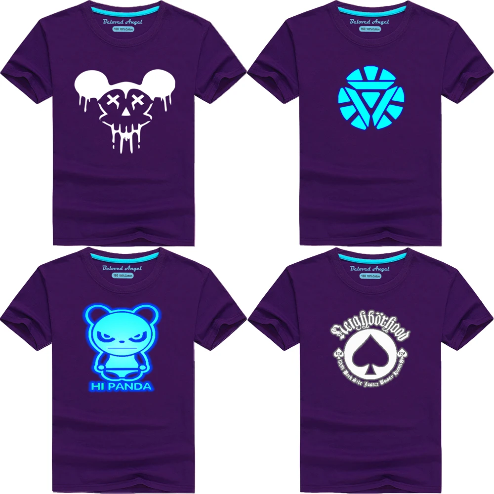 

Детская Хлопковая футболка с коротким рукавом, с рисунком