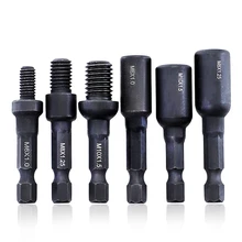 M6 M8 M10 винтовой замок винтовая гайка розетки 1/" шестигранный хвостовик Электрический винтовой кран нарезающий патрон для электросверла инструменты
