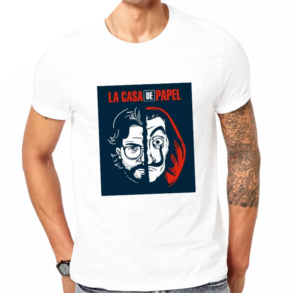 La Casa De Papel футболка Money Heist Tees сериал Футболка мужская забавная футболка с короткими рукавами
