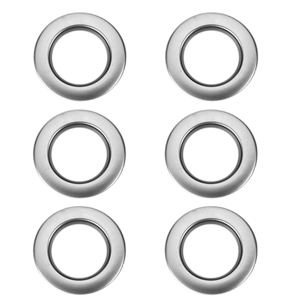 6 Plastic Snap Fix Ring Inner Dia.45mm Low Noise Ring for Eyelet Curtain Rod