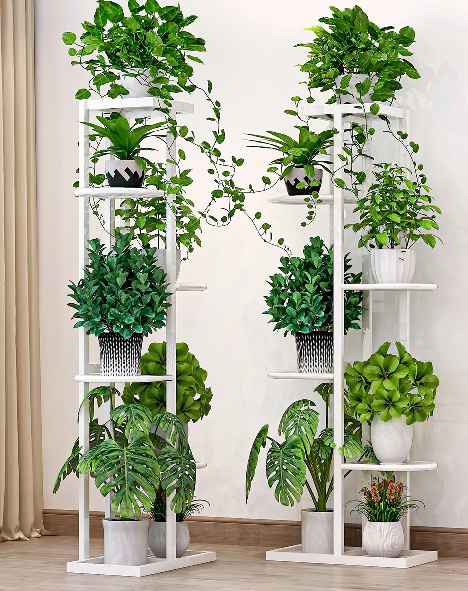 Indoor Household Balcony Decorate Iron Art Of Shelf A Living Room Simplicity Flowerpot Multi-storey Pylons Green Luo