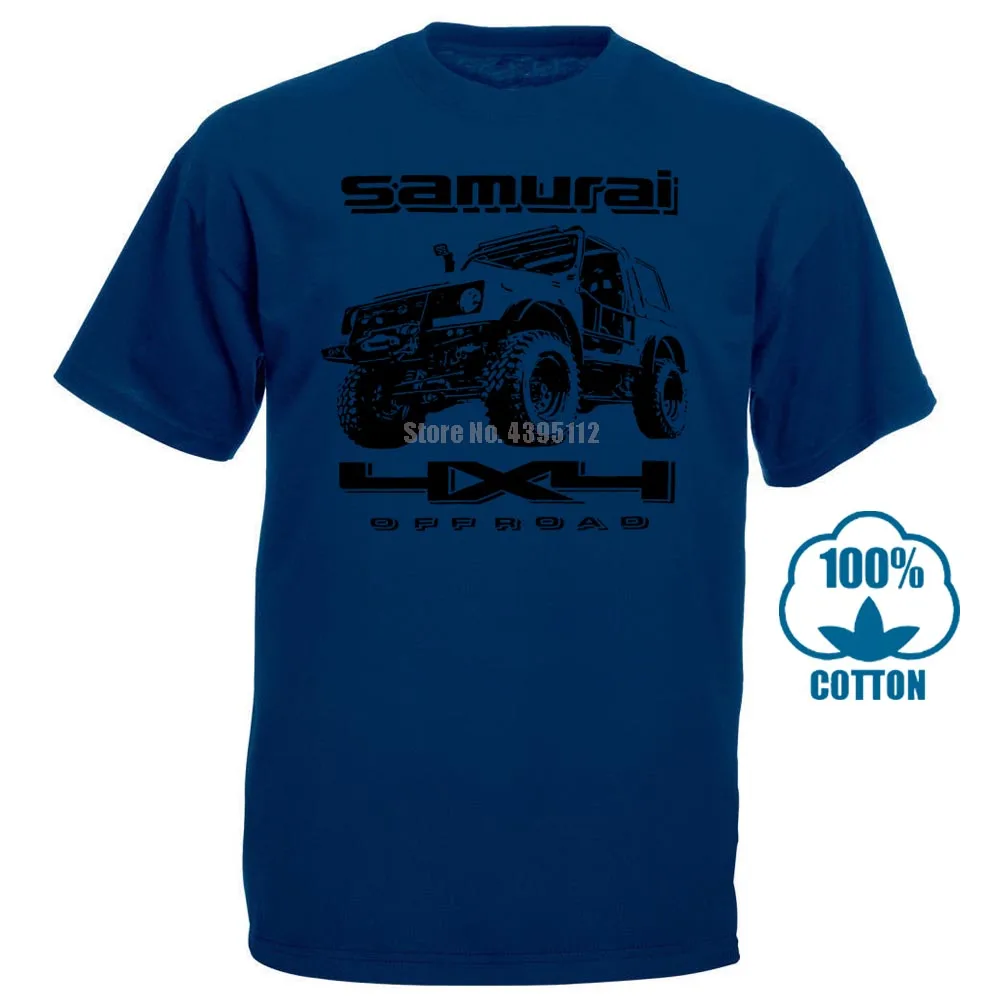 Off Road Fan Suzuki Samurai мягкая хлопковая Мужская футболка модные хлопковые топы Размер S 3Xl - Цвет: Тёмно-синий