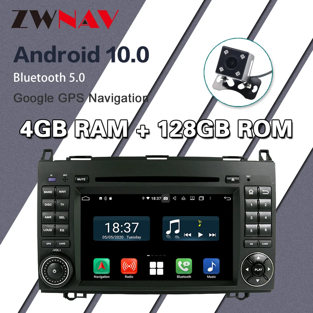 

128GB Carplay Android 10 screen Car Multimedia DVD Player for BENZ B200 GPS NaviBT WiFi Auto Radio Audio Music Stereo Head unit