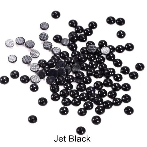 Jet Black Высококачественные керамические Стразы с горячей фиксацией, полукруглые разноцветные стразы AB DMC с горячей фиксацией, стразы с железом для одежды B0897 - Цвет: Jet Black