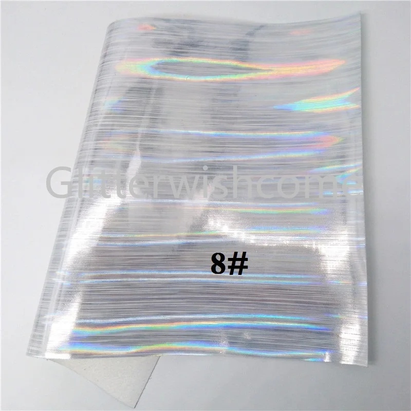 Glitterwishcome 21X29 см A4 размер винил для бантов радужные полосы гладкая Синтетическая кожа искусственная кожа листы для бантов, GM707A