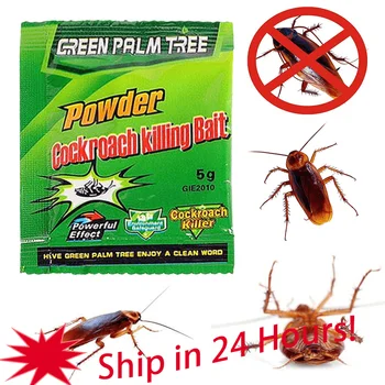 

10pcs Effective Green Leaf Powder Cockroach Killer Bait Repellent Kill Pest Control Trap For Kitchen Effective Killing Roaches