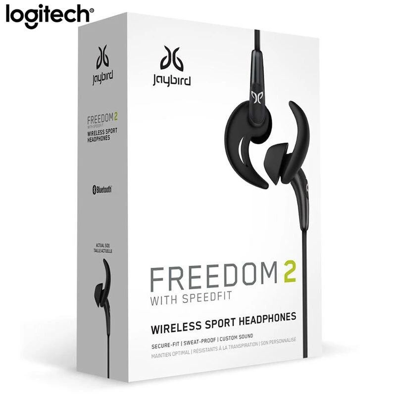 Беспроводные Bluetooth-наушники Logitech Jaybird Freedom2 Hi-Fi наушники-вкладыши 8 часов работы
