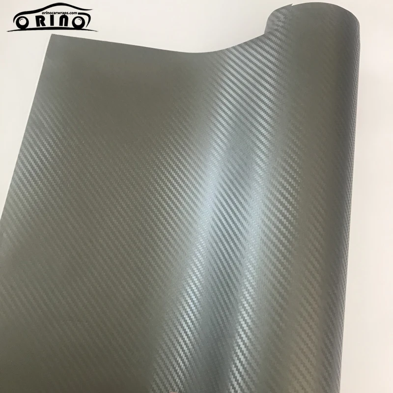 Grey 3D Carbon Fiber Vinyl Wrap Sticker-1