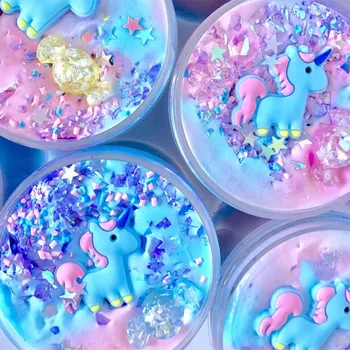 

Unicorn puff Slime 60ml plastic clay Light Clay colorful Modeling Polymer Clay Sand Fidget Plasticine Gum For Handmade Toy