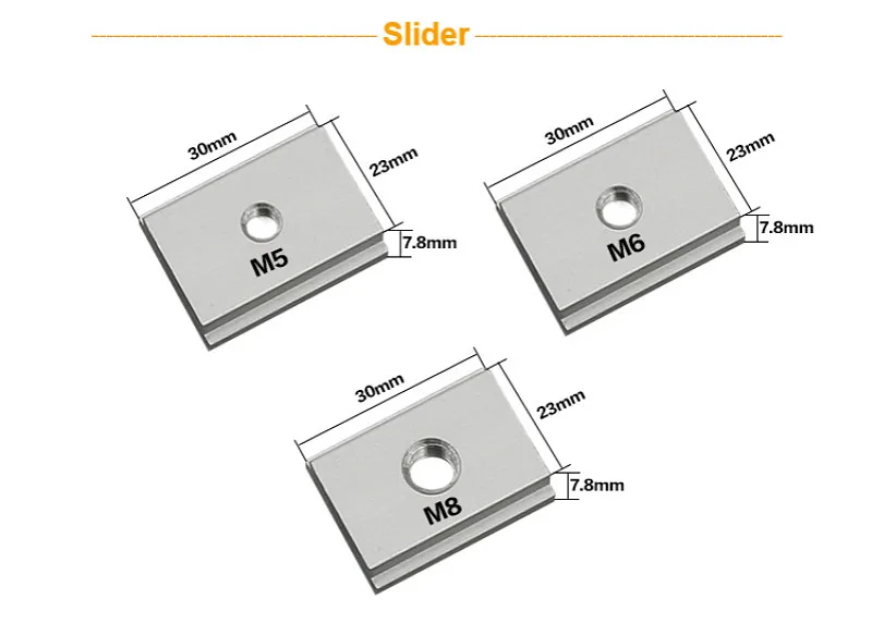 Menuiserie T Track Slider M8 T Vis M8 Nut Saw Table Acting Hold Down Clamp  For T-slot T-track Wood Work Diy Tools