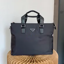 Men's Briefcase, Waterproof Canvas, Portable Business Computer Bag, Shopping Bag, 38*29 CM