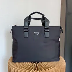 Men's Briefcase, Waterproof Canvas, Portable Business Computer Bag, Shopping Bag, 38*29 CM