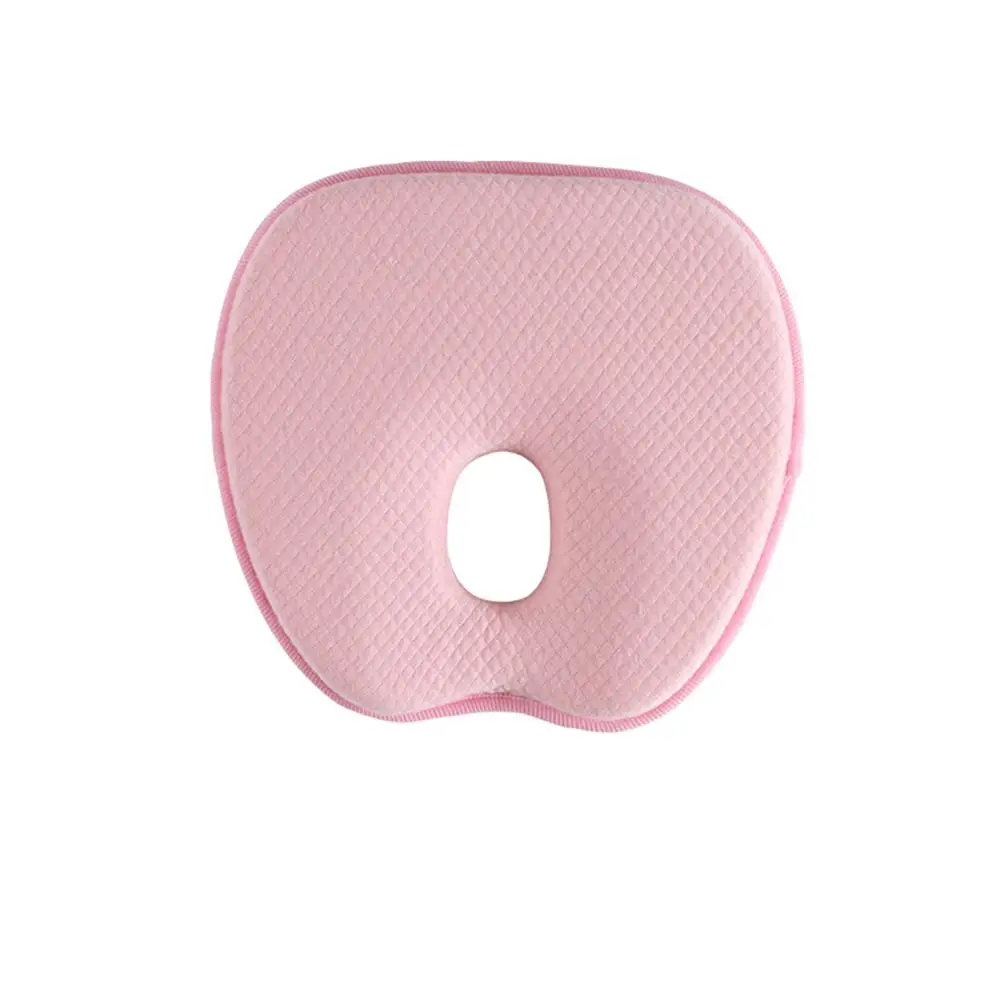 Pink Хлопковая Ортопедическая подушка с плоской головкой, подушка для сна, постельные принадлежности для шеи, забота о здоровье детей 0-3 лет - Цвет: Pink
