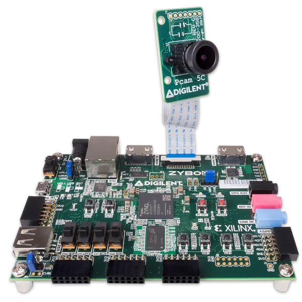 Для 5 мегапиксельного модуля камеры Pcam 5C адаптируется к цифровым ZYBO Z7 и другим
