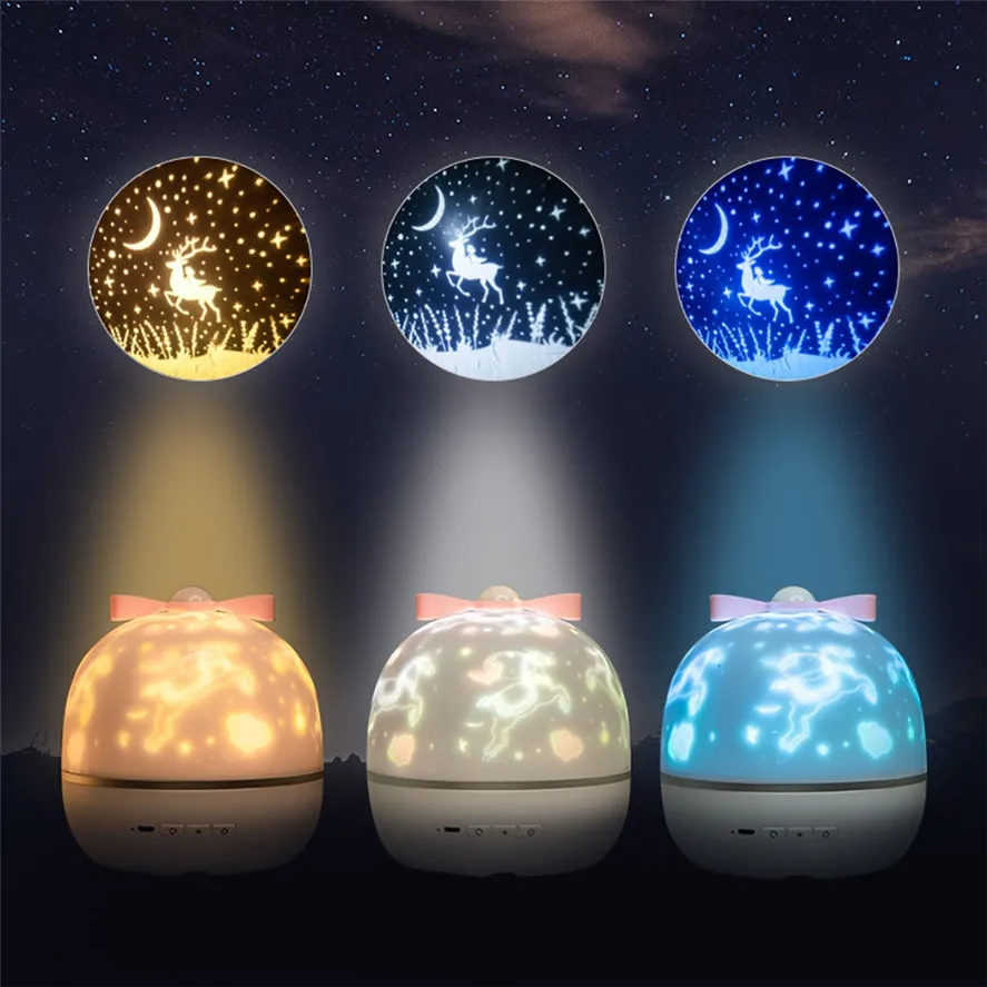 

New 1PC Star Ocean Rotating Projection Lamp Wedding Birthday Christmas Decoration Multi-Function Dimming Led Sleep Light 1104#30