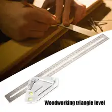 Woodworking Triangle Ruler Stainless Steel Measuring Tool Multi-function Rulers