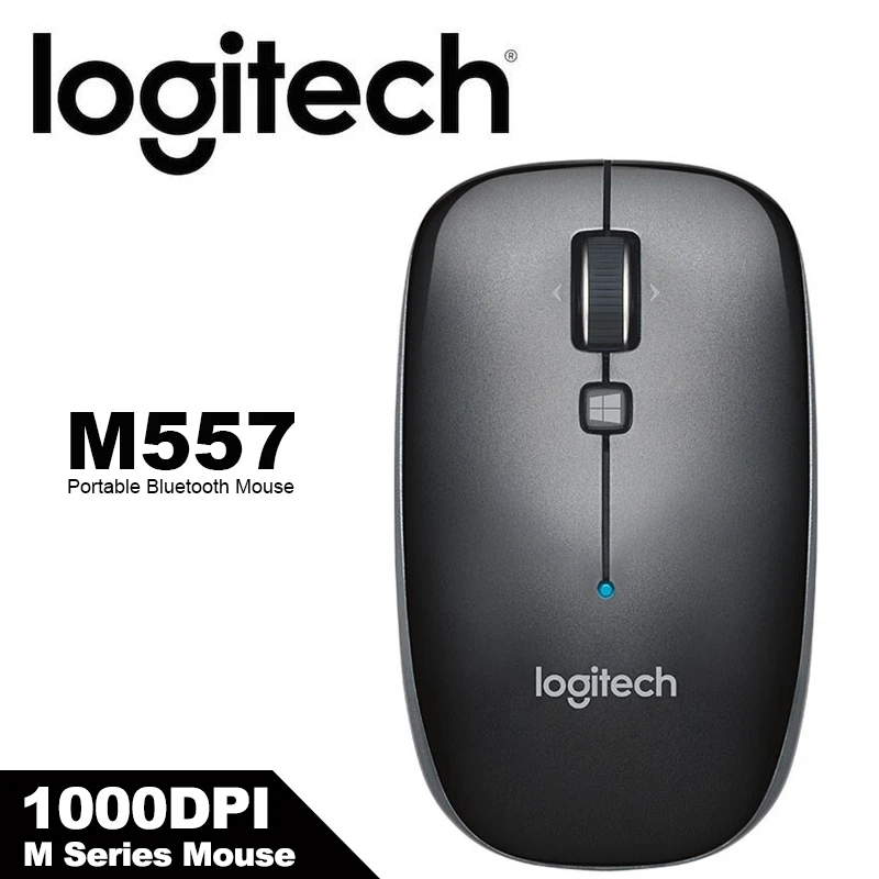 Logitech M557 Bluetooth Portable Mouse With 1000dpi Smooth Optical Tracking Precision Scrolling Wheel For Windows Mac Os Mice Aliexpress