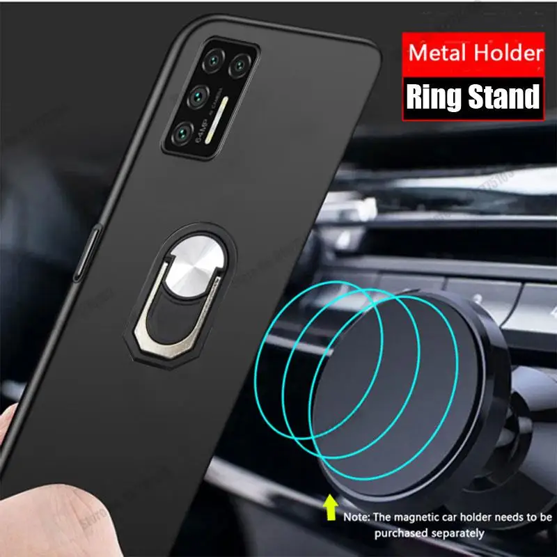 neck pouch for phone Phone Case for Umidigi A11 Pro Max Soft Silicone 360 Rotation Ring Stand Holder Case for Umidigi Bison GT Transparent Cover Capa phone pouches