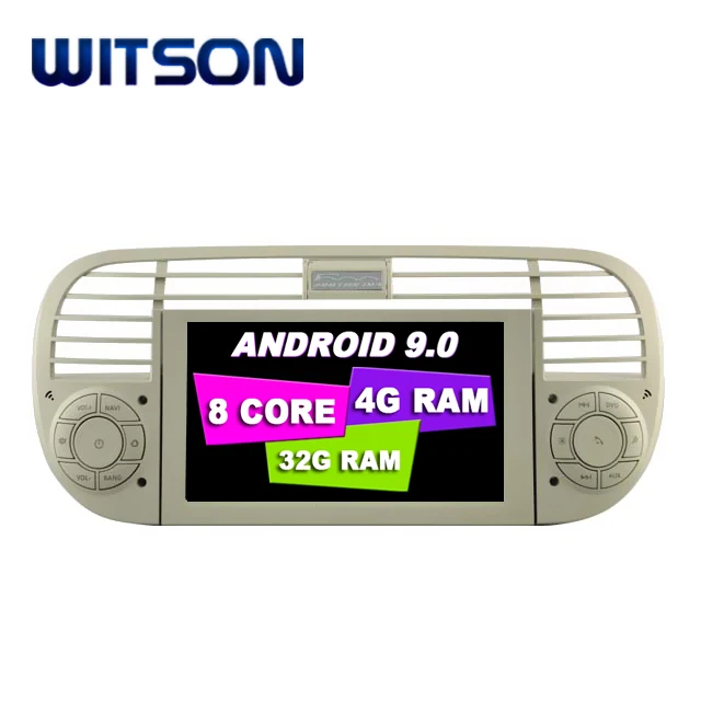 Best WITSON S300 Octa Core(eight core)  audio stereo PX5 Android 9.0 car dvd gps player For FIAT 500 CAR MULTIMEDIA PLAYER 4G RAM 1