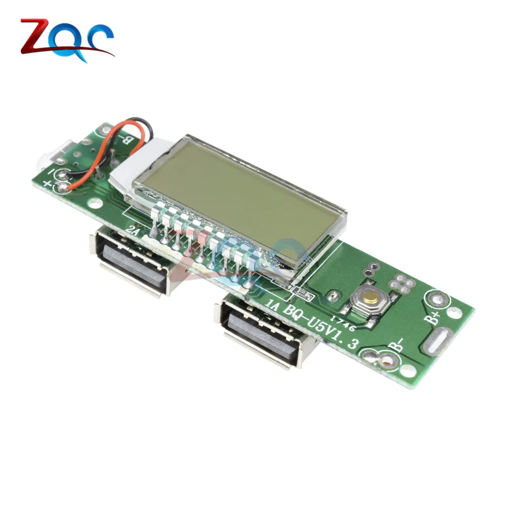 5V 2.1A 1A 2A мобильный Банк питания зарядное устройство дисплей модуля LCD 18650 литиевая батарея зарядная плата двойной USB для iPhone/Android
