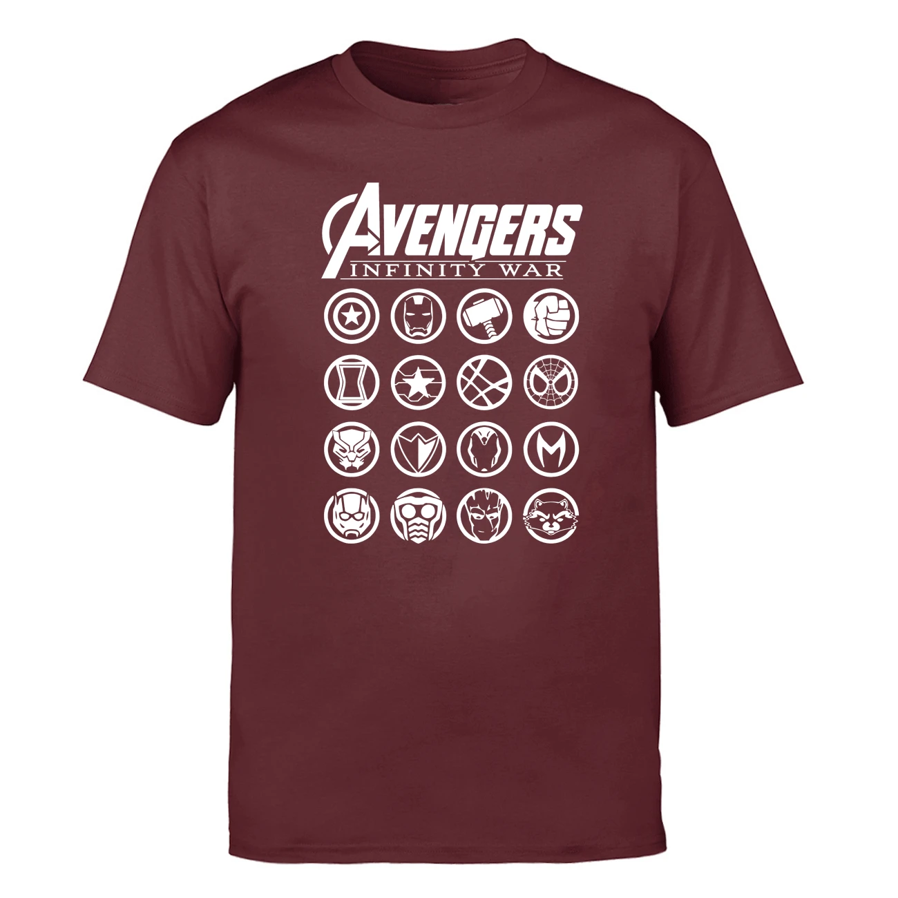 Мужская футболка «мстители», супергерой, Железный человек, Капитан Америка, Тор, Халк, Черная Вдова, летние топы, супергерой, футболка, футболки - Цвет: Wine-red 5