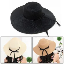 Популярная женская шляпа, Женские аксессуары, красивая проветриваемая, вязаная шляпа с бантом в Корейском стиле, милая пляжная шляпа от солнца