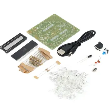 

51 single chip microcomputer introductory production kit heart-shaped water lamp MCU breathing light kit flashing DIY
