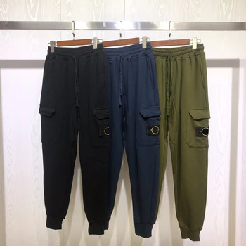 

2019 Pockets Classic Design Compass Logo Embroidery Men Casual Jogger Pants Hiphop Streetwear Men Casual Sweatpants Joggers