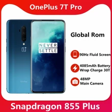 Original Global Rom OnePlus 7T Pro Snapdragon 855 Plus 6.67'' Fluid AMOLED 90Hz Refresh Rate Screen 48MP Triple Cam 4085mAh