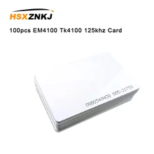 100 шт. EM4100 Tk4100 125 кГц 0,85 мм тонкие карты контроля доступа брелок RFID метки стикер брелок жетон кольцо Бесконтактный чип