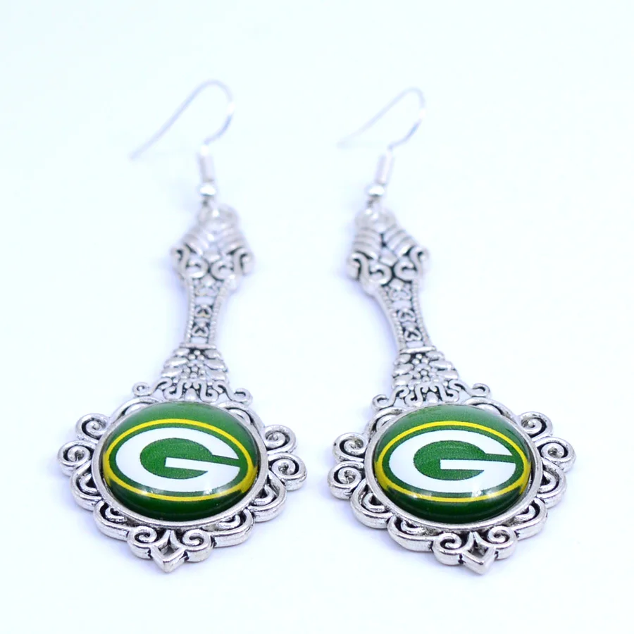 Серьги Green Bay Packers очаровывает серьги спортивные серьги 5 пар футбольные ювелирные изделия для женщин подарок на день рождения Новинка