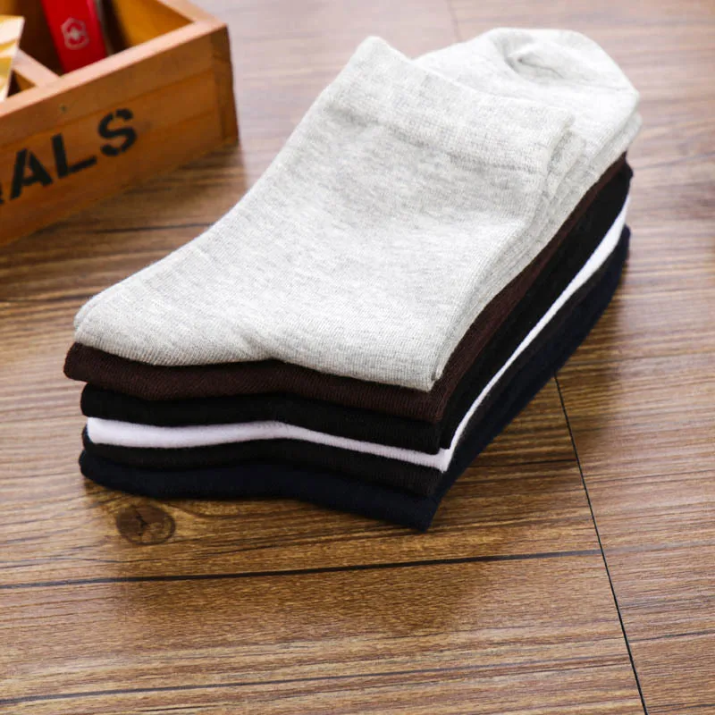 Socks Men New Brand Casual Solid Color Socks Business Anti-Bacterial Deodorant Breathable Men's Sock EU 39-44 Meias