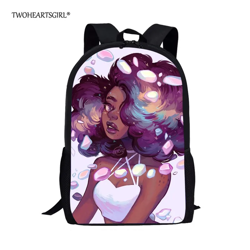 Z5132C Twoheartsgirl Африканский Американский девочка Детский рюкзак для подростков девочек Школьный рюкзак набор женщин рюкзак школьные сумки - Цвет: Z5132C