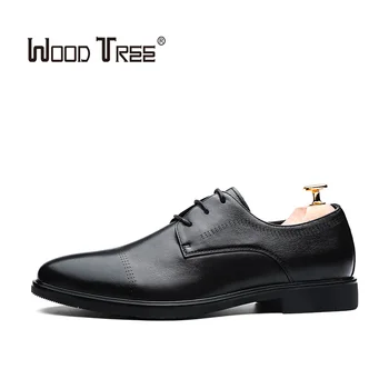 

WOODTREE Brand Full Grain Leather Business Men's Dress Shoes Vintage Patent Leather Oxford Men's Shoes