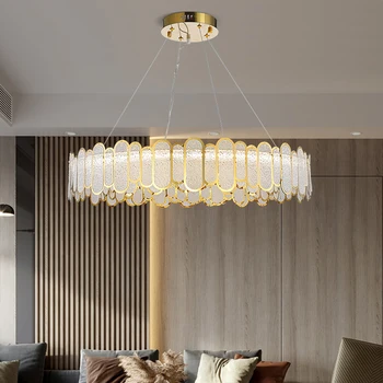 

New modern glass chandelier LED villa lights AC110V 220v luxury living room bedroom lighting