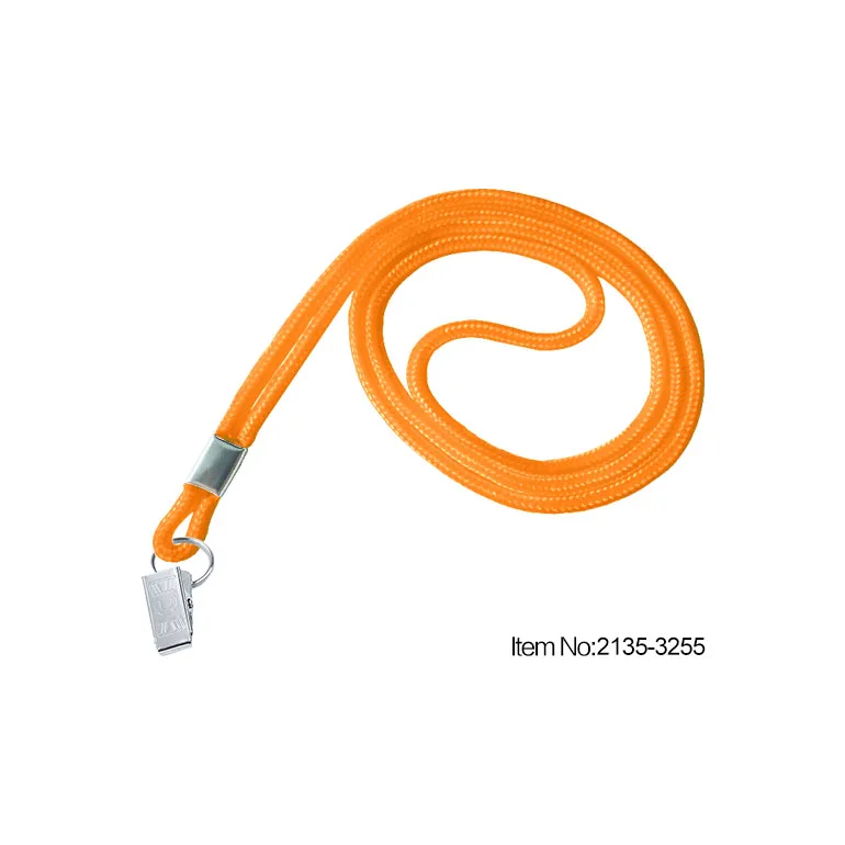 Orange 2135-3251 3 мм(1,8) Круглый полипропиленовый ремешок с зажимом бульдога и металлической обжимной отделкой - Цвет: Orange