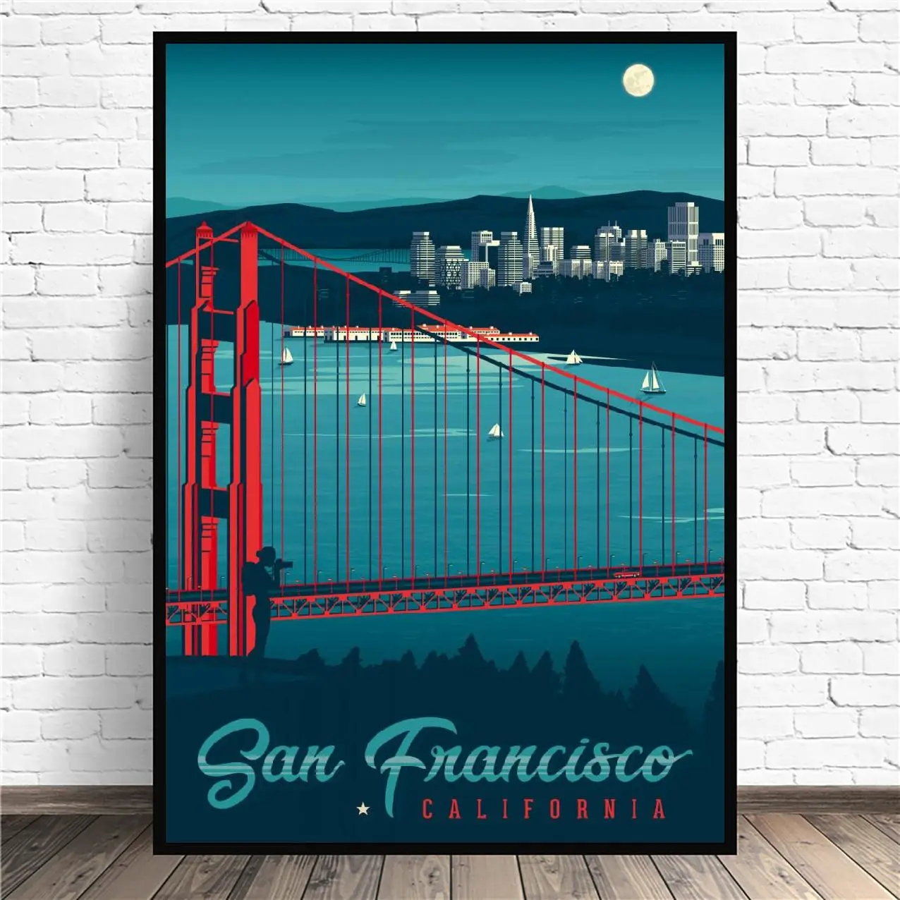 San Francisco Travel Canvas Art Print Wall Poster Living Room Decoration No Frame | Дом и сад