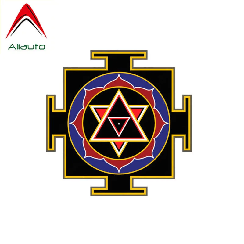 Aliauto креативные автомобильные стикеры богиня Lakshmi Yantra Авто Стайлинг Виниловая