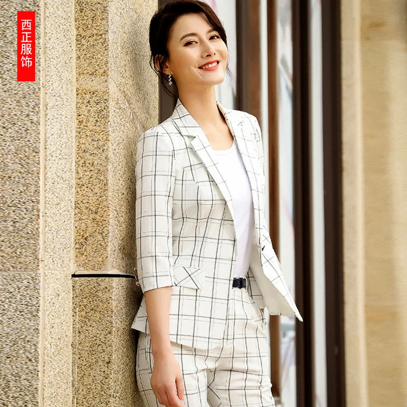 

Spring And Autumn Wear WOMEN'S Suit Autumn And Winter Business Formal Wear Suit Fashion Ol Elegant Suit White Collar Work Clothe