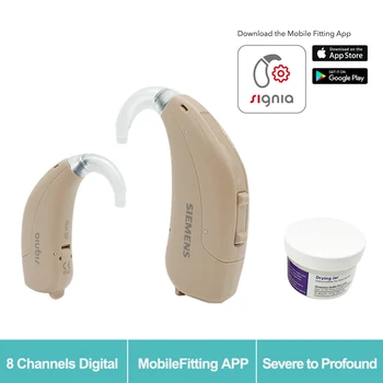 

Siemens Hearing Aid RUN SP Signia Fit by Smartphone APP Upgrade Lotus Touching 12P/23P with Dry Case, English Manual