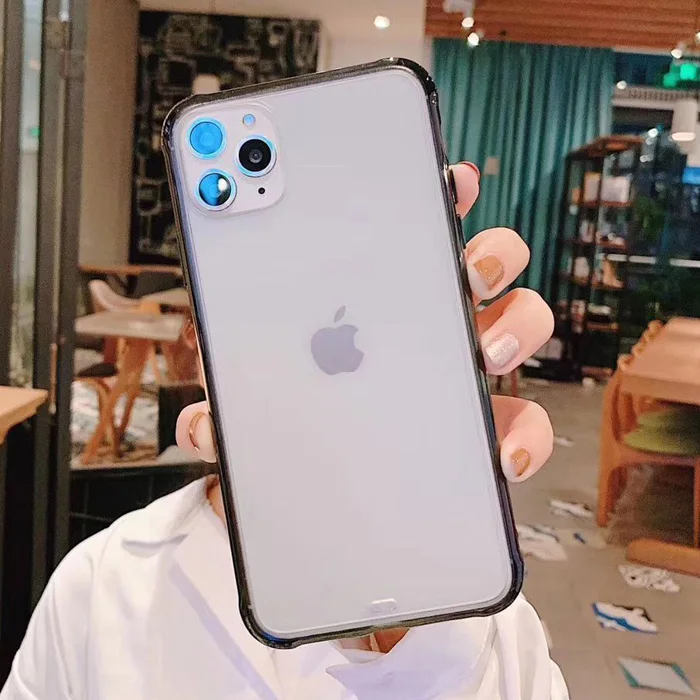 Черный Чехол для телефона с матовыми краями ярких цветов для iphone 11, чехол s для iphone X XS XR 11Pro Max 6 6S 7 8 Plus, задняя крышка - Цвет: Черный
